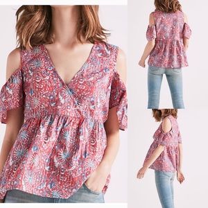 Lucky Brand Open Shoulder Shirt Size S